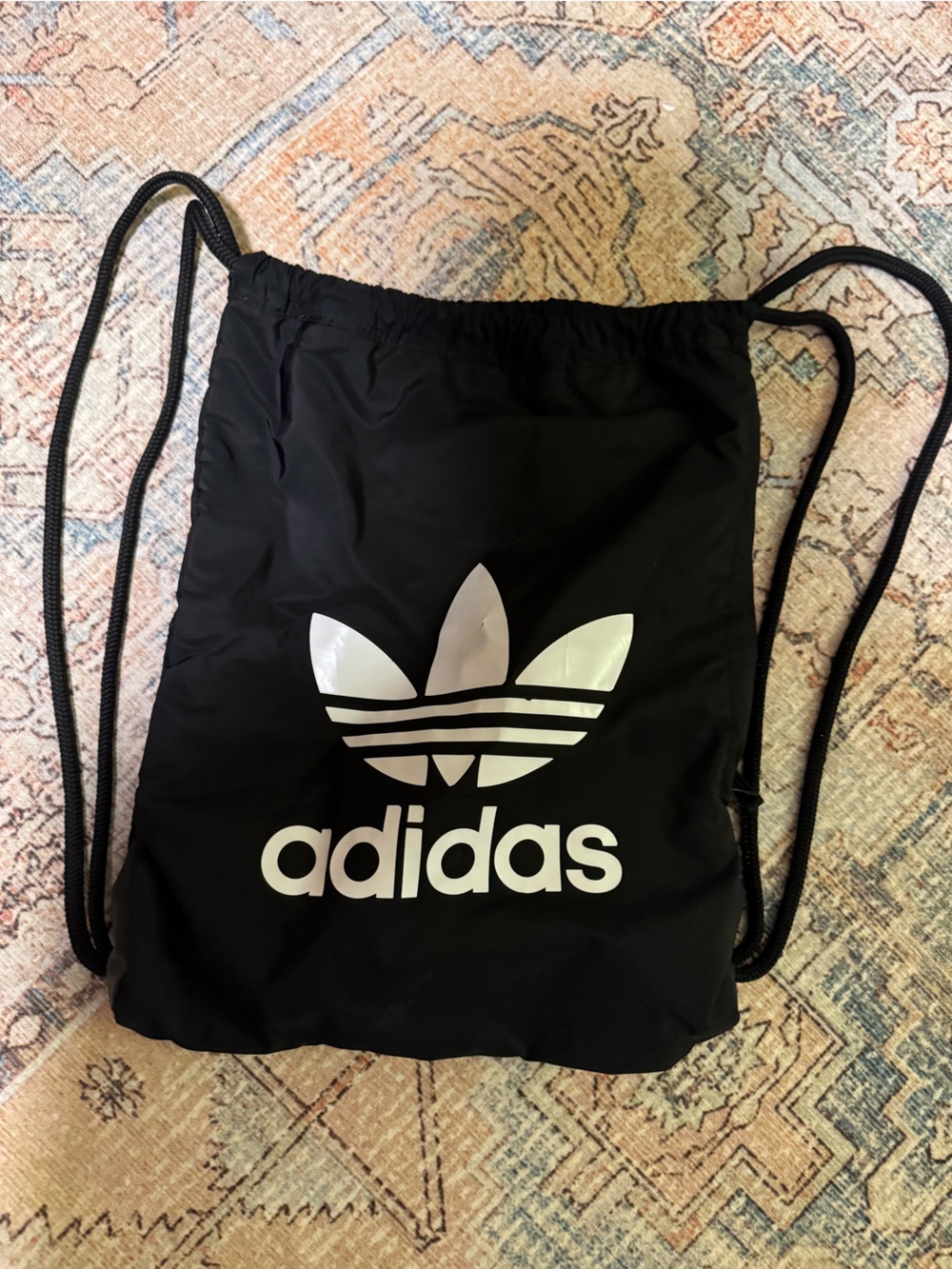 adidas Black Drawstring Trefoil Sack